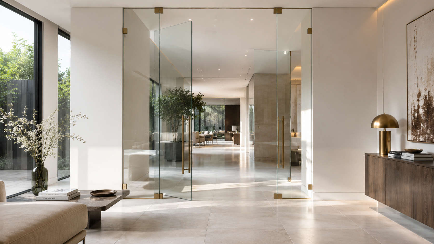 Frameless glass doors Abu Dhabi